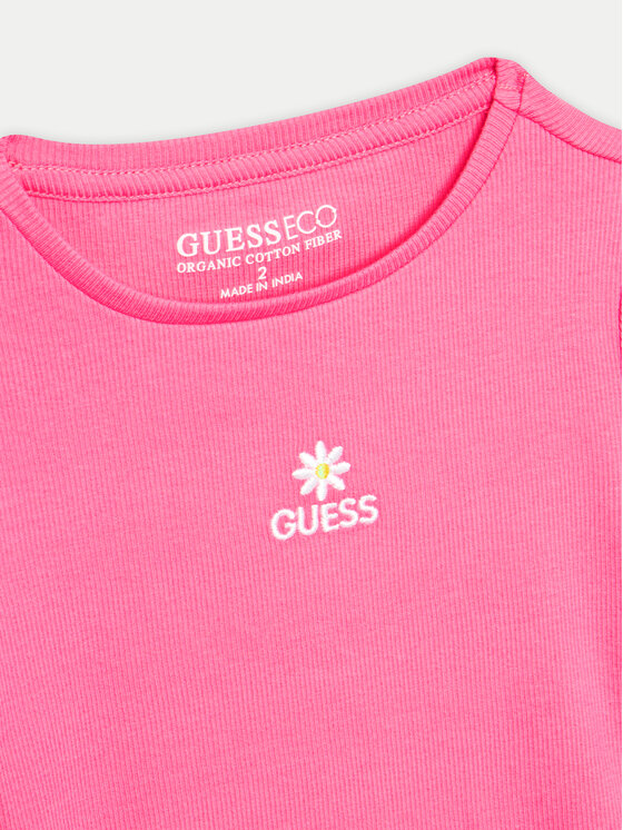 Guess Guess Тишърт K4YI14 KBZP4 Розов Regular Fit