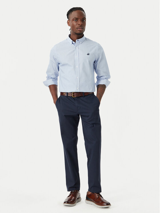 Beverly Hills Polo Club Beverly Hills Polo Club Hemd P-SS26M-BRASS Blau Regular Fit