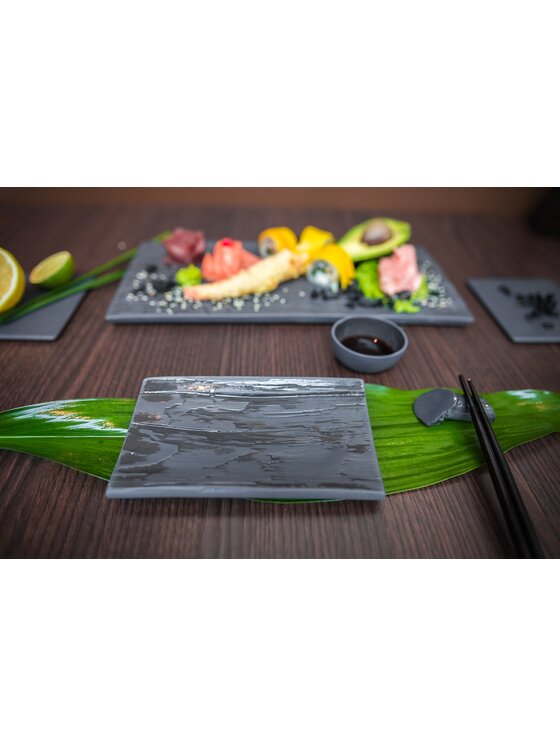 Ćmielów Design Studio Ćmielów Design Studio Zestaw obiadowy Sushi Czarny