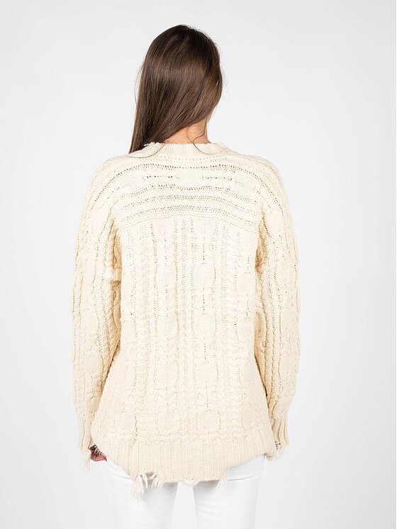 Silvian Heach Silvian Heach Maglione CVA22098CD Écru Regular Fit