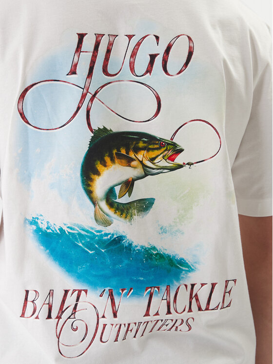 HUGO HUGO T-Shirt Nofishix 50554370 Bílá Regular Fit