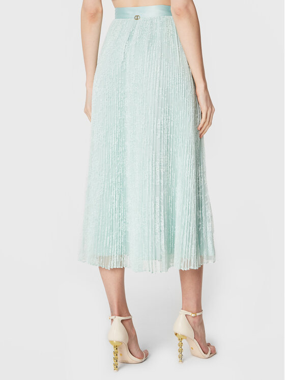 TWINSET TWINSET Fustă plisată 231TP2691 Verde Relaxed Fit