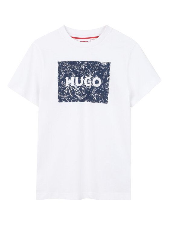 HUGO Tricou G01020 S Alb Regular Fit