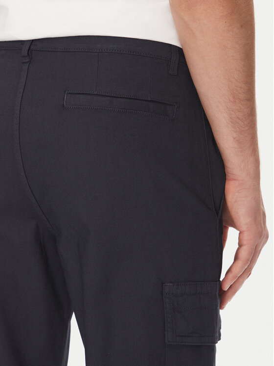 BOSS BOSS Bavlnené nohavice 50536882 Tmavomodrá Regular Fit