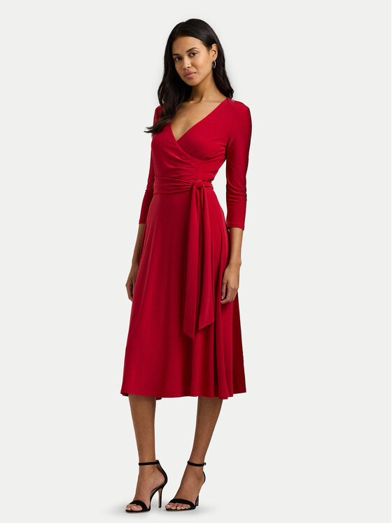 LAUREN RALPH LAUREN Každodenné šaty 250769904040 Červená Regular Fit