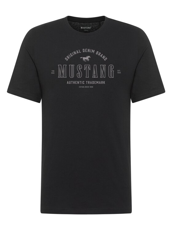 Mustang Mustang T-Shirt Style Alex Czarny Regular Fit
