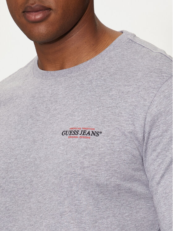 Guess Jeans Guess Jeans S dlhými rukávmi M4YI54 K8HM0 Sivá Slim Fit