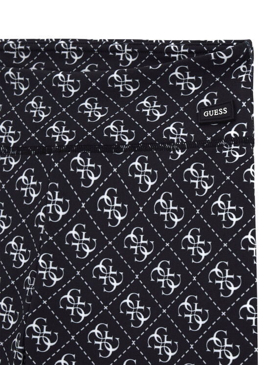 Guess Guess Športové kraťasy J6RD02 MC01P Čierna Slim Fit