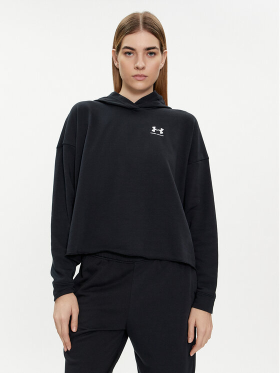 Under Armour Mikina Ua Rival Terry Os Hoodie 1382736-001 Čierna Loose Fit