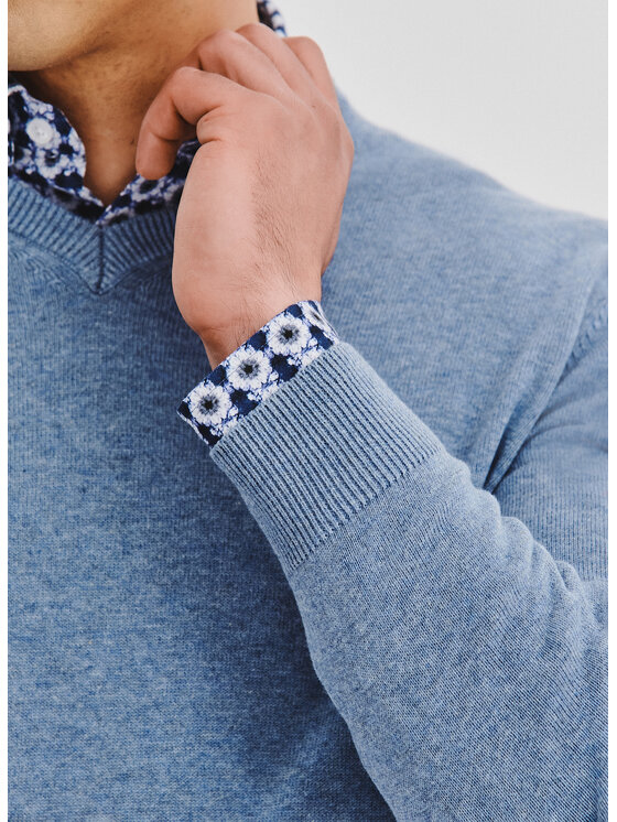 Pako Lorente Pako Lorente Sweter P25WB-2X-027 Niebieski Classic Fit