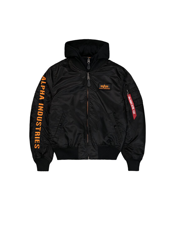 Alpha Industries Alpha Industries Kurtka bomber MA-1 D-Tec Sleeve Embroidery Bomber Jacket Czarny Slim Fit