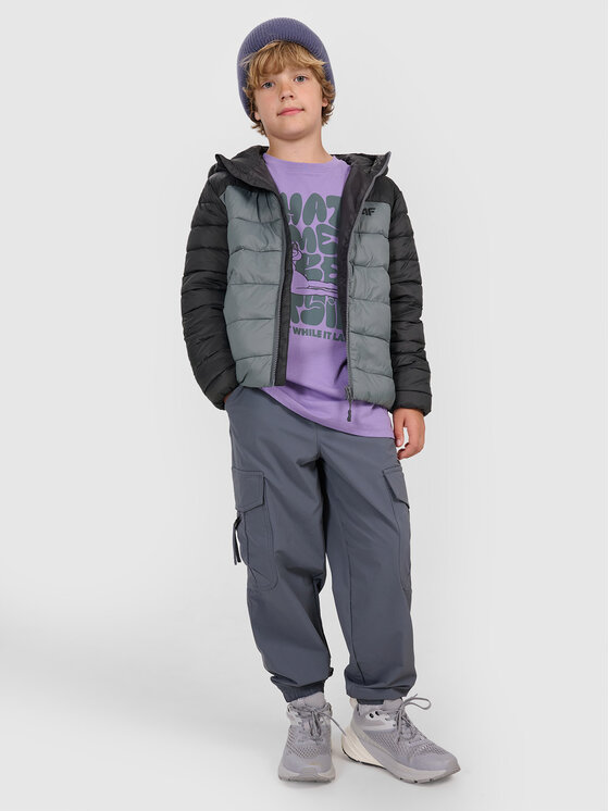 4F 4F Kurtka puchowa 4FJRAW25TDJAM0770-25S Szary Regular Fit