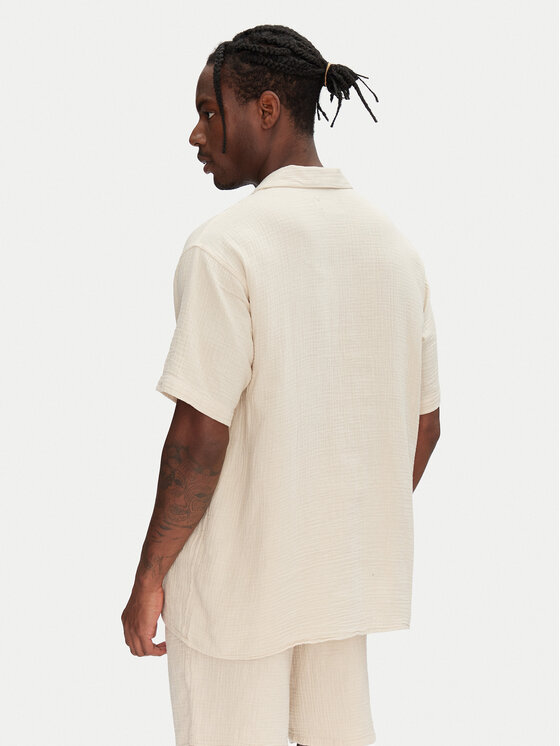 Jack&Jones Jack&Jones Σετ πουκάμισο και σορτς υφασμάτινα Easter 12281255 Μπεζ Relaxed Fit