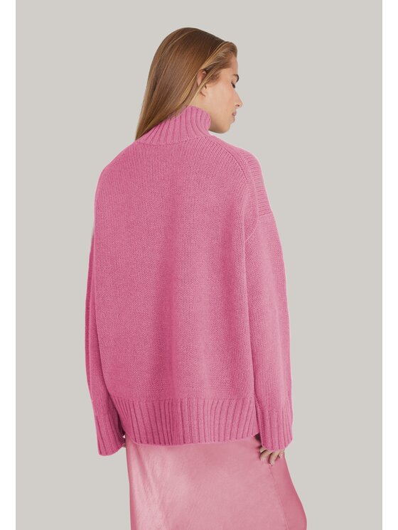 Style Republic Style Republic Golf Sweter o kroju oversize typu boxy, z mieszanki kaszmiru i wełny Różowy Boxy Fit
