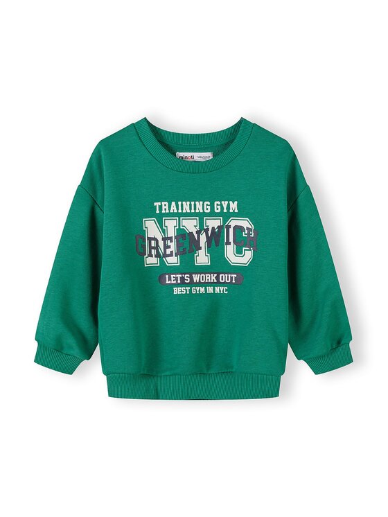 minoti minoti Bluza 29FLEECE201 Zielony Regular Fit
