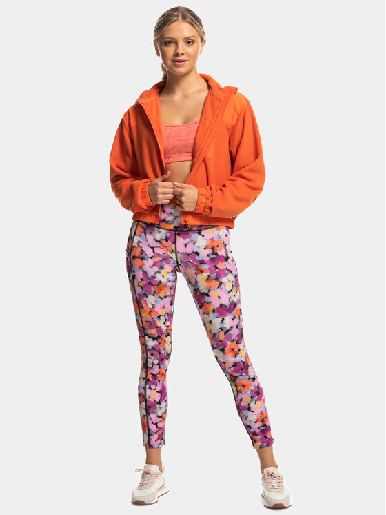 Roxy Roxy Fleecová mikina Wow Zip Up Jkt Plfl ERJPF03141 Oranžová Regular Fit