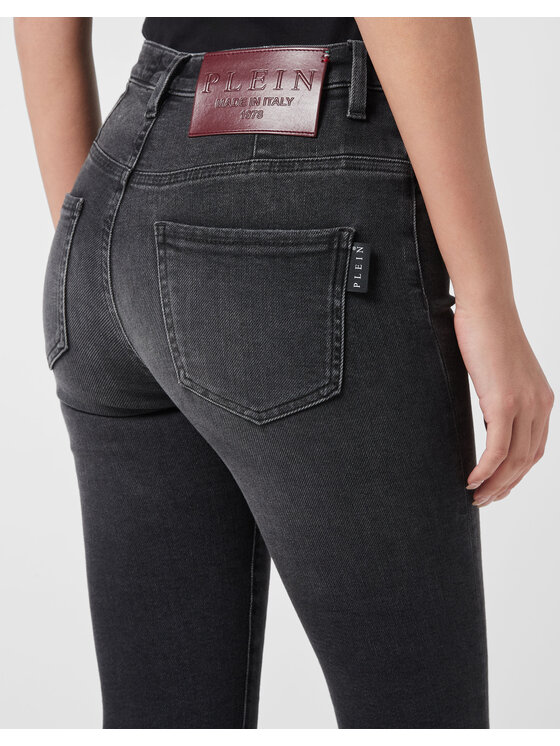 PHILIPP PLEIN PHILIPP PLEIN Jegginsy 27207 Czarny Jegging Fit