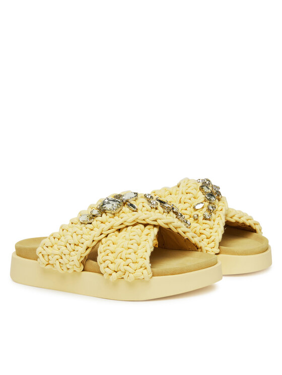 Inuikii Inuikii Παντόφλες Woven Stones 70104-106 Κίτρινο