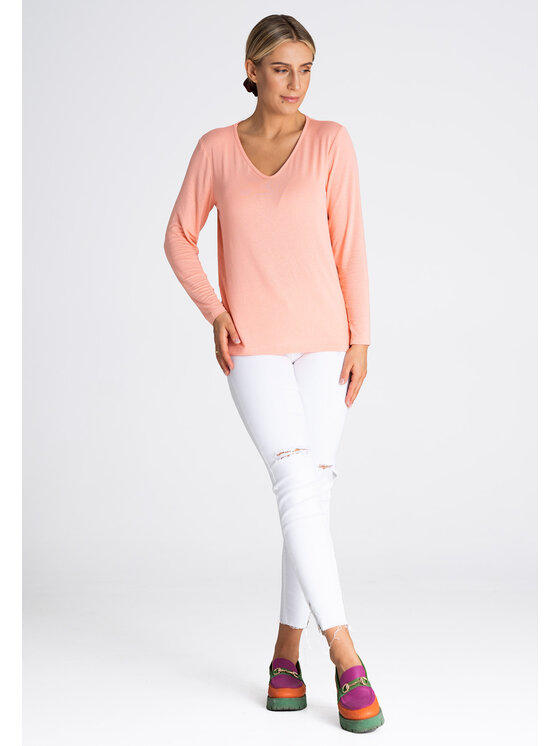 FIGL FIGL Bluzka M980 Różowy Regular Fit