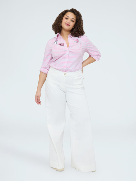 Fiorella Rubino Fiorella Rubino Koszula 5055T001459N0S1 Różowy Regular Fit