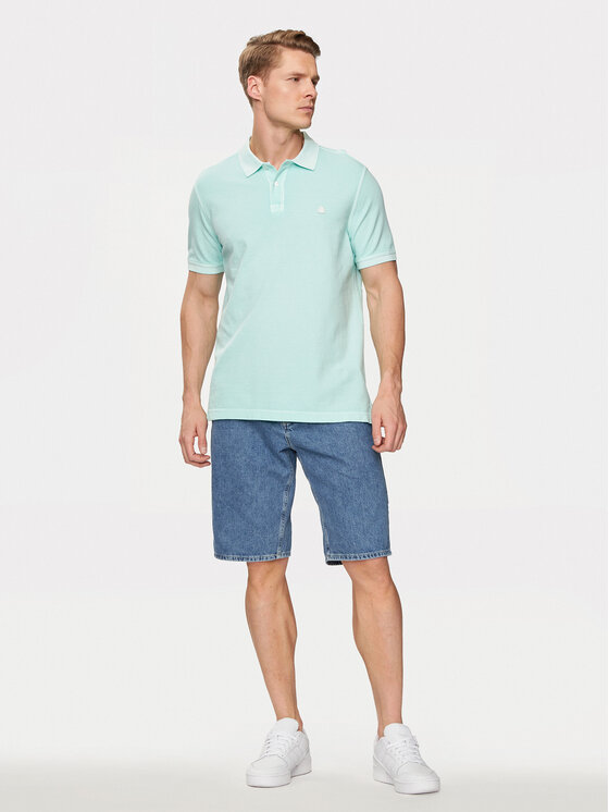 United Colors Of Benetton United Colors Of Benetton Polo 3089U301K Zielony Regular Fit