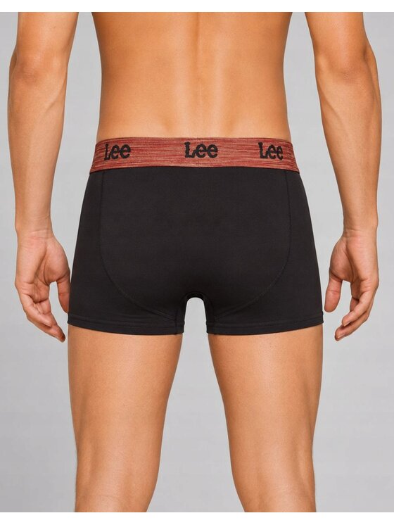 Lee Lee Bokserki Aron 3 Pack Cotton Elastane Trunks Czarny