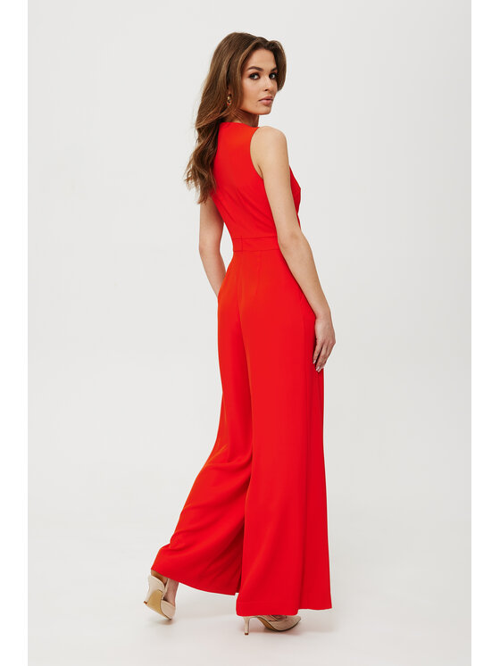 Makover Makover Kombinezon K184 Pomarańczowy Modern Slim Fit