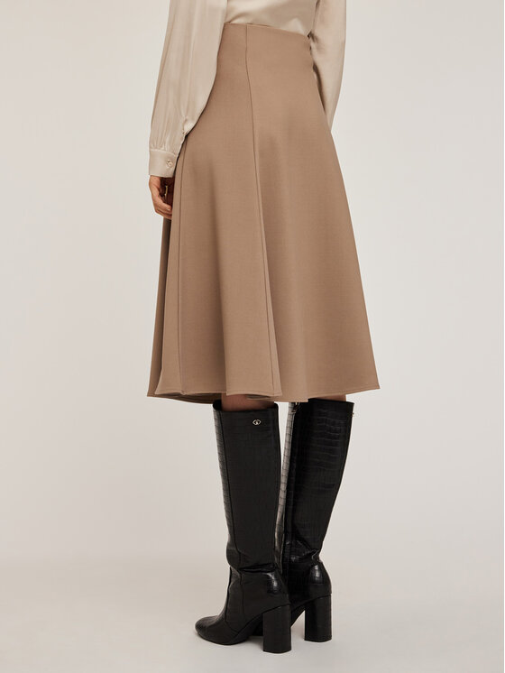 Motivi Motivi Gonna midi 1180Q001016N022 Écru Flared Fit