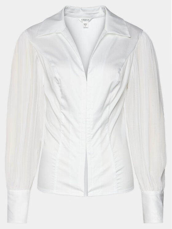 Guess Guess Koszula Ls Amara W4RH16 WAF10 Biały Regular Fit