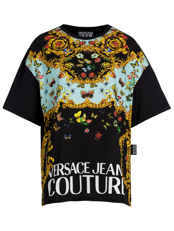 Versace Jeans Couture Versace Jeans Couture T-Shirt B2HUA7DP Schwarz Regular Fit