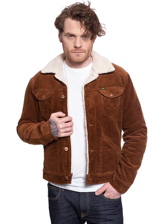 Wrangler Wrangler Giubbotto invernale 124MJ SHERPA Marrone Regular Fit