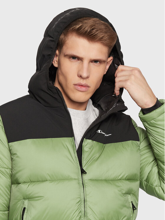 Champion Champion Giubbotto invernale Script Logo 218080 Verde Regular Fit