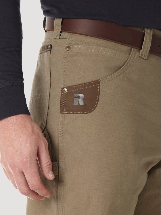Wrangler Wrangler Spodnie materiałowe RIGGS WORKWEAR CARPENTER Beżowy Loose Fit
