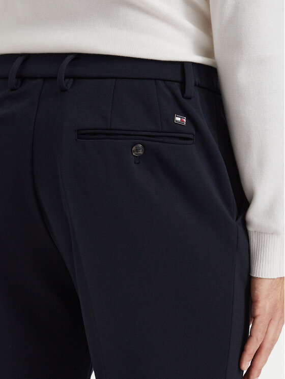Tommy Hilfiger Tommy Hilfiger Auduma bikses Punto Milano MW0MW44869 Tumši zils Straight Fit