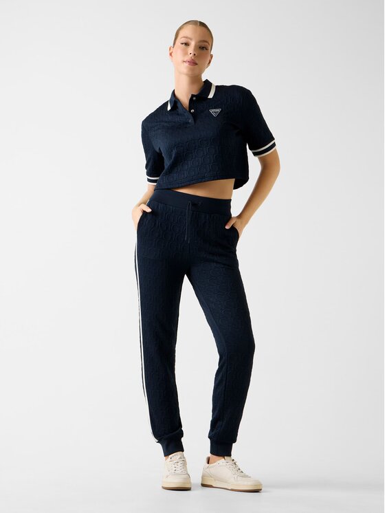 Guess Guess Spodnie materiałowe 159659 Niebieski Slim Fit