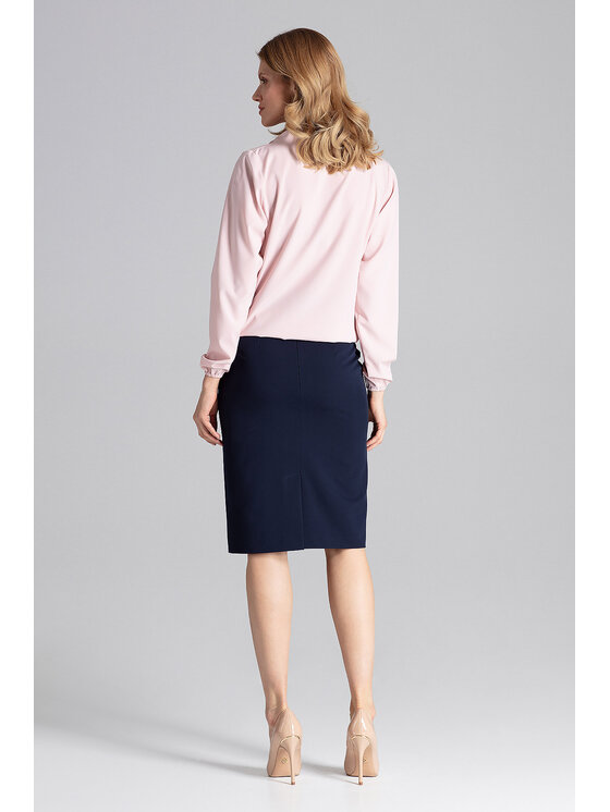 FIGL FIGL Bluzka M659 Różowy Regular Fit