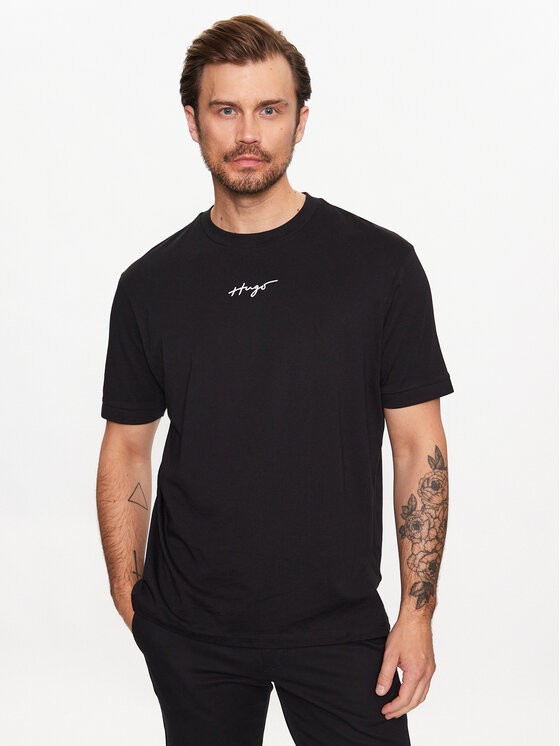 Hugo Hugo Тишърт 50486471 Черен Relaxed Fit