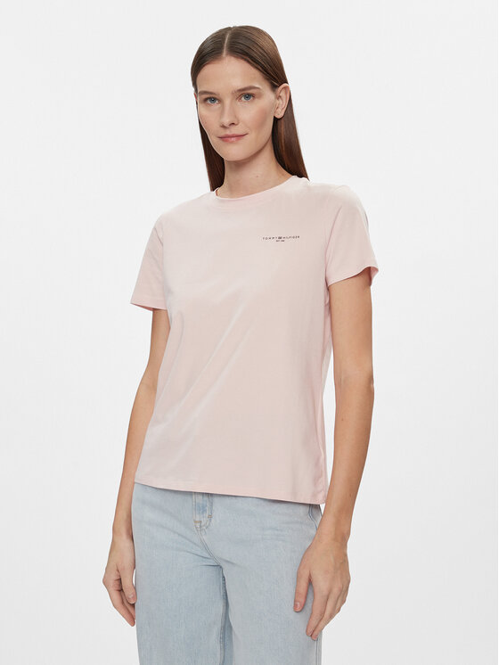 Tommy Hilfiger T-shirt 1985 WW0WW37877 Rosa Regular Fit, taglia : XS