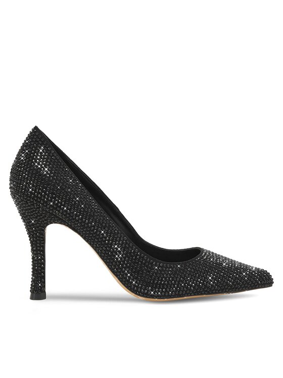 Pantofi cu toc subțire Eva Minge ANGELA-V1518-03 Negru