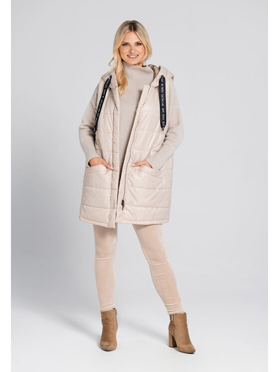 Look Made With Love Look Made With Love Bezrękawnik Inga Look 944 beż Beżowy Classic Fit