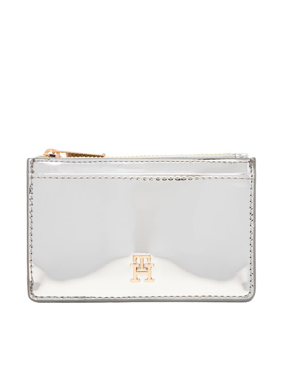 Tommy Hilfiger Tommy Hilfiger Bankkártya tartó Long Cc Holder Met AW0AW18038 Ezüst