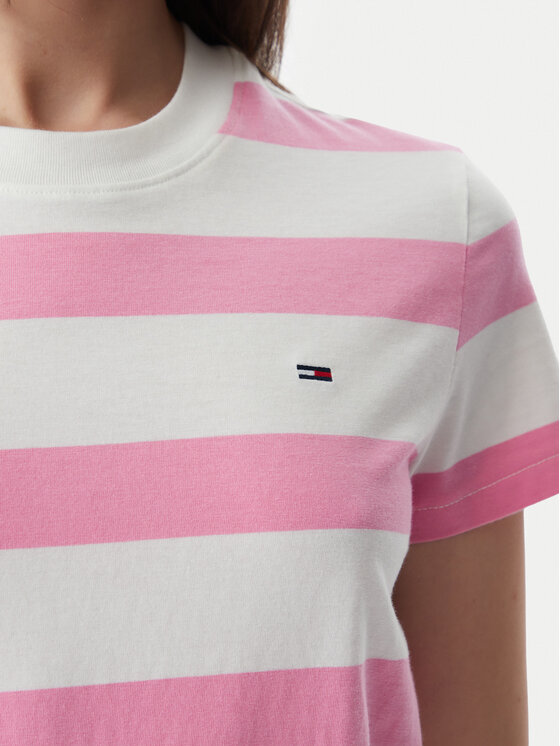 Tommy Jeans Tommy Jeans T-Shirt Flag DW0DW23801 Hellrosa Regular Fit