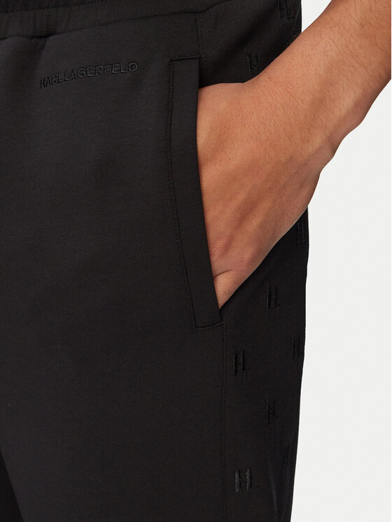 KARL LAGERFELD KARL LAGERFELD Долнище анцуг 705017 563902 Черен Regular Fit