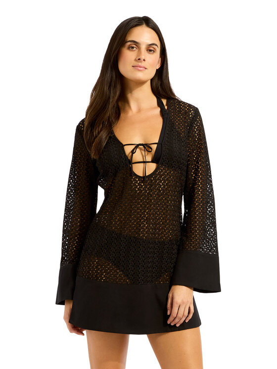 Seafolly Seafolly Plážové šaty 55529-CU Černá