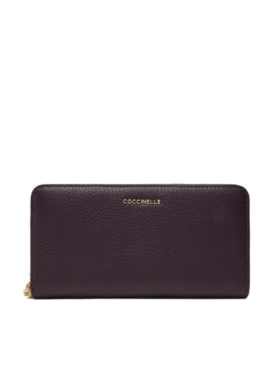 Coccinelle Coccinelle Великий жіночий гаманець MW5 Metallic Soft E2 MW5 11 04 01 Фіолетовий
