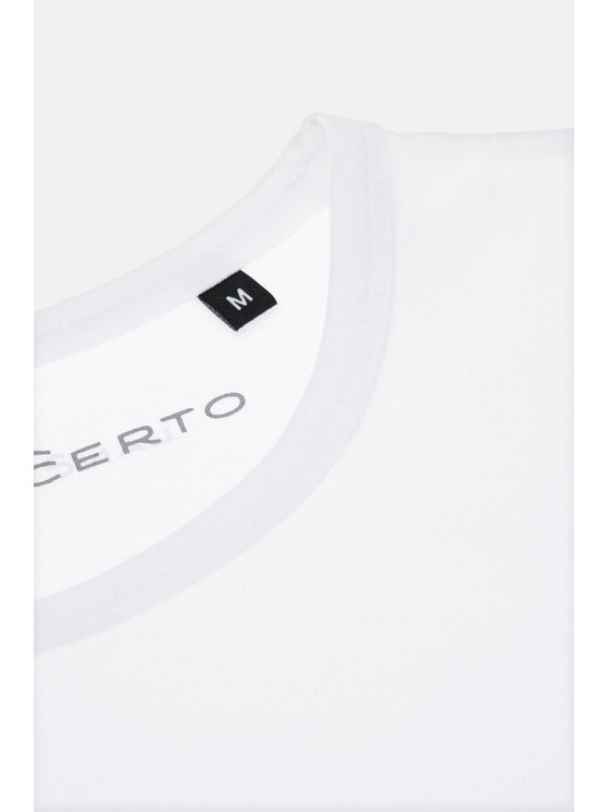 Lancerto Lancerto T-Shirt Zane TS073123000051 Biały Regular Fit
