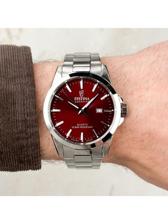 Festina Festina Zegarek F20024-7 Srebrny
