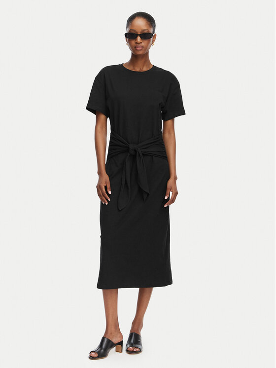 Tommy Hilfiger Tommy Hilfiger Kasdieninė suknelė WW0WW48747 Juoda Relaxed Fit