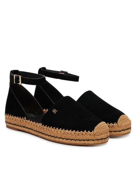 Tommy Hilfiger Tommy Hilfiger Espadrile Th Platform Espad Suede Strap FW0FW09144 Črna