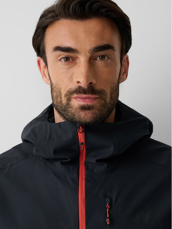 4F 4F Kurtka outdoor TREKKING Czarny Regular Fit
